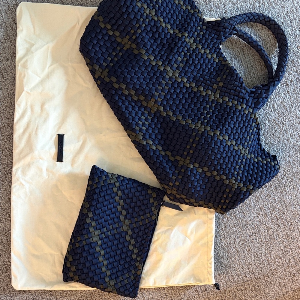 Naghedi Blue and Green Large tote